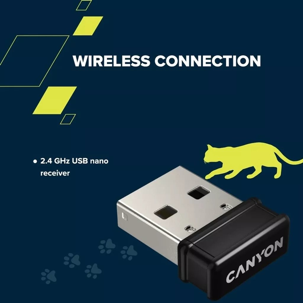 Комплект Canyon HSET-W6 Kitty Edition Wireless UA Blue (CNS-HSETW6BL)