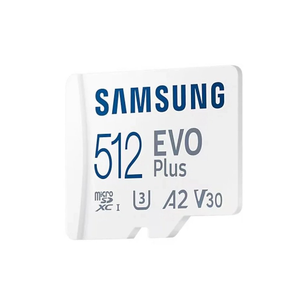 Карта пам’яті Samsung 512 GB microSDXC Class 10 UHS-I U3 V30 A2 EVO Plus+SD Adapte (MB-MC512SA/EU)