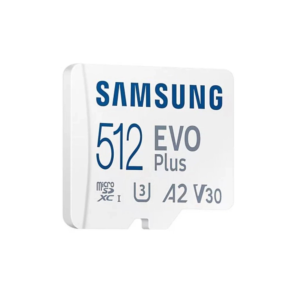 Карта пам’яті Samsung 512 GB microSDXC Class 10 UHS-I U3 V30 A2 EVO Plus+SD Adapte (MB-MC512SA/EU)
