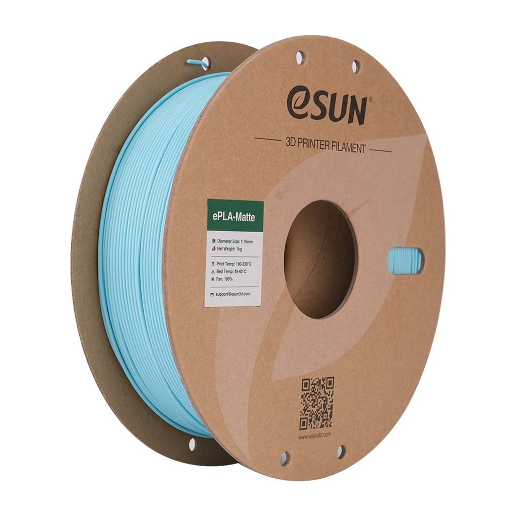 Пластик для 3D-принтера eSUN ePLA-Matte, 1,75мм, 1кг, blue (ePLA-Matte-P175LU1)