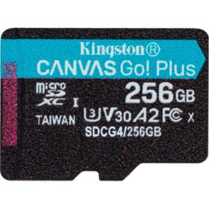 Карта пам’яті Kingston 256GB microSDXC сlass 10 UHS-I U3 V30 A2 Canvas Go Plus G4 (SDCG4/256GBSP)