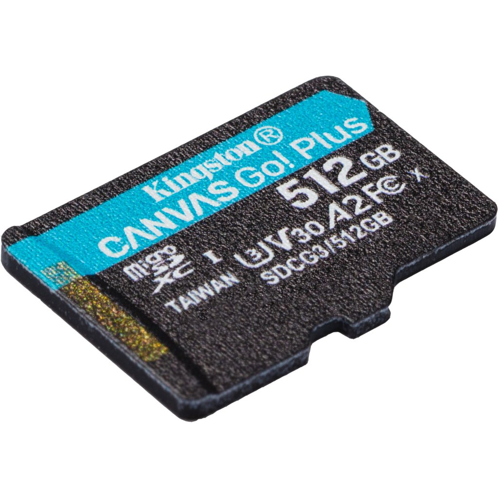Карта пам’яті Kingston 512GB microSDXC сlass 10 UHS-I U3 V30 A2 Canvas Go Plus G4 (SDCG4/512GBSP)