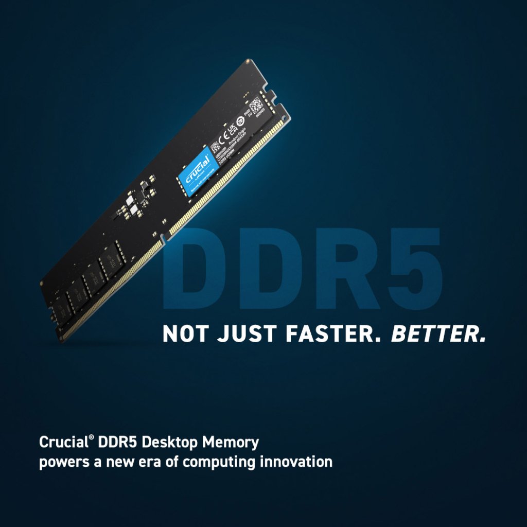 Модуль пам’яті для комп’ютера DDR5 8GB 4800 MHz Micron (CT8G48C40U5T)