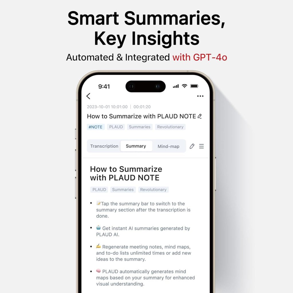 Цифровий диктофон PLAUD AI Note Silver (NB-100-SI)