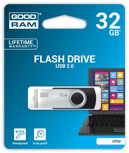 USB флеш накопичувач Goodram 32GB UTS2 (Twister) Black USB 2.0 (UTS2-0320K0R11)