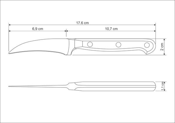 Ніж для очищення шкірки TRAMONTINA CENTURY, 76 мм