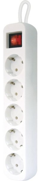 Мережевий подовжувач Defender S518 1.8 m 5 роз switch white (99241)