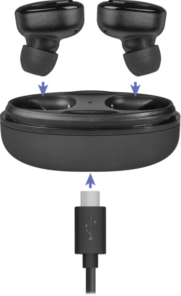 Гарнітура Defender Twins 635 TWS Bluetooth, Black (63635)
