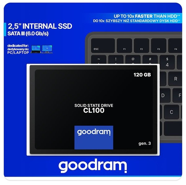 SSD накопичувач Goodram CL100 120GB GEN.3 SATAIII TLC (SSDPR-CL100-120-G3)