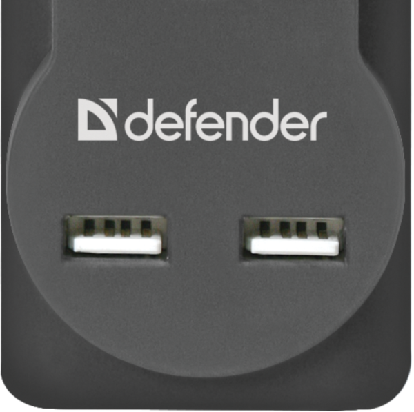 Мережевий фільтр Defender DFS 751 1,8 м, 5 розеток, 2xUSB, 2.1A (99751)