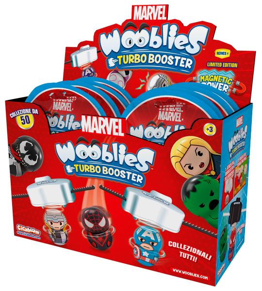 Магнітні фігурки з лончером у пакеті 2шт Marvel Wooblies