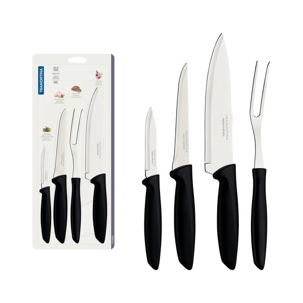 Набір ножів Tramontina Plenus black, 4 предмети