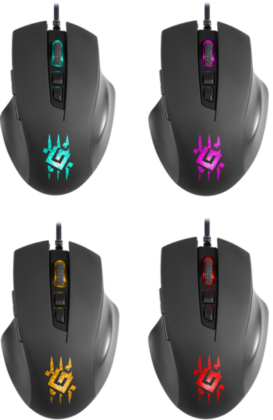 Миша Defender Wolverine GM-700L RGB, 7 кнопок, 12800 dpi (52700)
