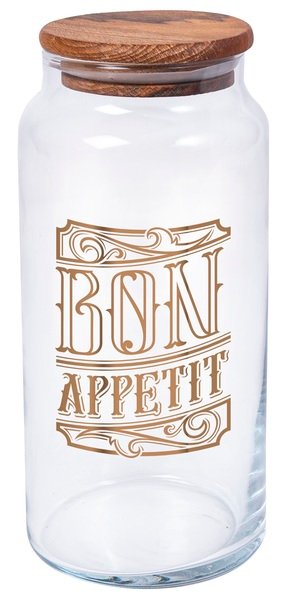 Банка Herevin Bon Appetit з дерев’яною кришкою 1.4 л