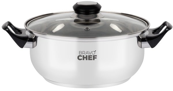 Каструля Bravo Chef 24 см (4.5 л) з бакелітовими ручками