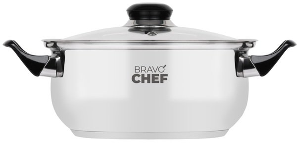 Каструля Bravo Chef 24 см (4.5 л) з бакелітовими ручками