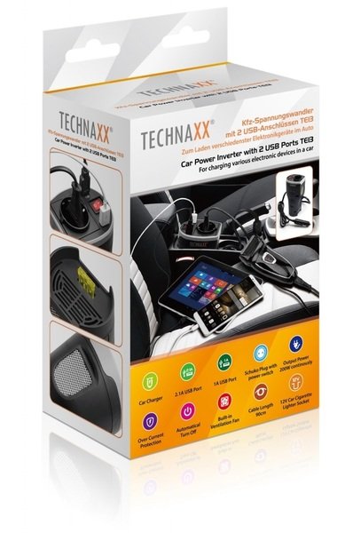 Автомобільний інвертор Technaxx TE13 Car Power Inverter with 2 USB Ports