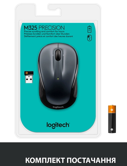 Мишка Logitech M325s Wireless Dark Silver (910-006812)