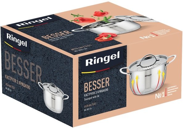 Каструля Ringel Besser з кришкою 5,5 л (RG-2021-24)