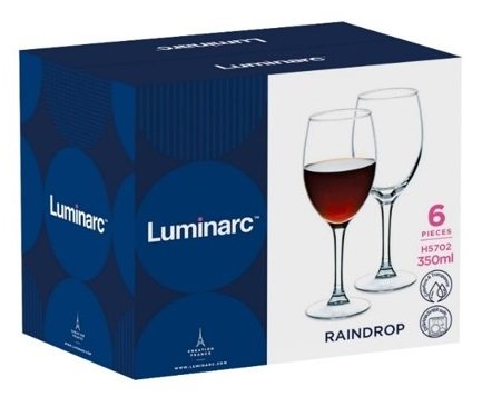 Набір келихів Luminarc Raindrop, 6х350 мл (H5702)