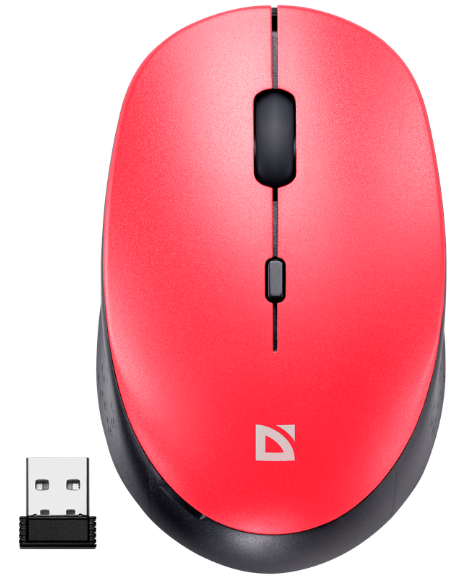 Мишка Defender Auris MB-027 Silent Wireless Red (52026)