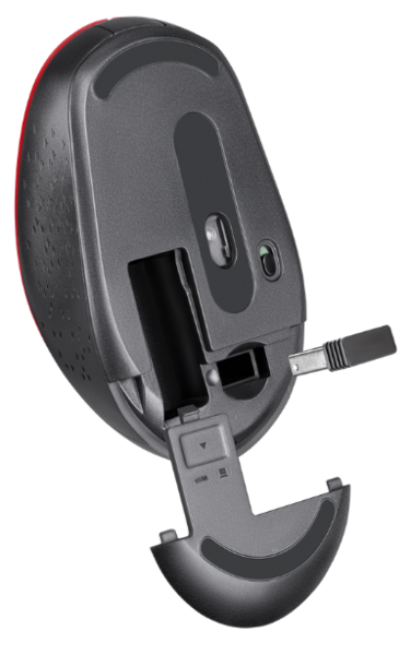 Мишка Defender Auris MB-027 Silent Wireless Red (52026)