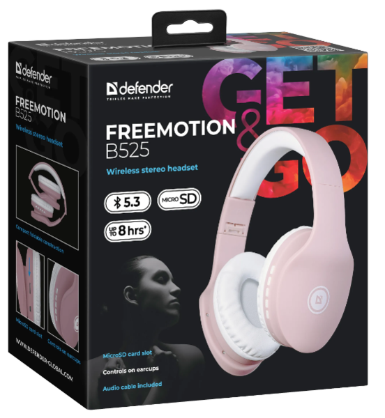 Гарнітура Defender FreeMotion B525 White/Pink (63528)