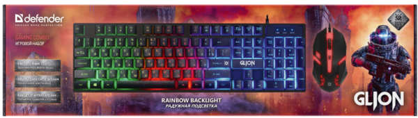 Комплект Defender Glion C-123 USB UA Black (45122)