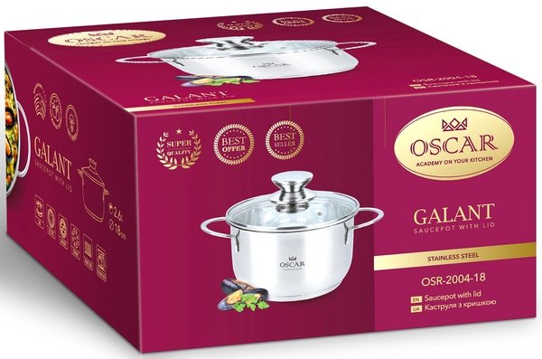 Каструля Oscar Galant (2.6 л) 18 см