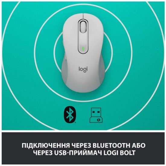Миша Logitech Signature M650 L Wireless Off-White (910-006238)