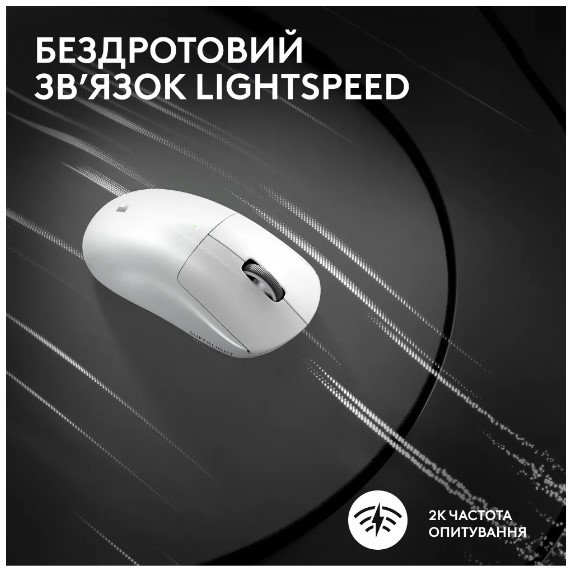 Миша Logitech G Pro X Superlight 2 Lightspeed White (910-006638)
