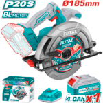 Дискова пила TOTAL TSLI18511 20В, 4800 об/хв, 185мм.