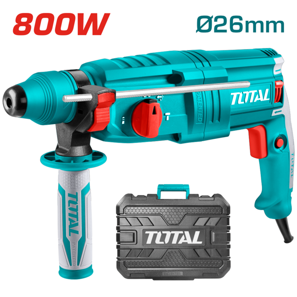 Перфоратор TOTAL TH308268 SDS-Plus, 800Вт, 0-1100об/хв