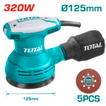 Ексцентрикова шліфмашина TOTAL TF2031256 320Вт, 125мм.