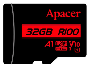 Карта пам’ятi Apacer microSDHC 32GB U1 V10 A1 R100 without adapter (100/10 MB/s)