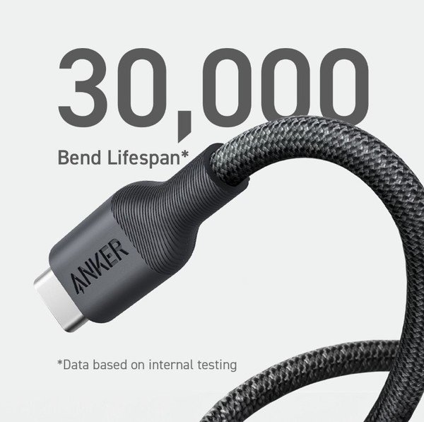 Кабель Anker 544 USB-C to USB-C – 1.8m 140W Bio-Nylon Black