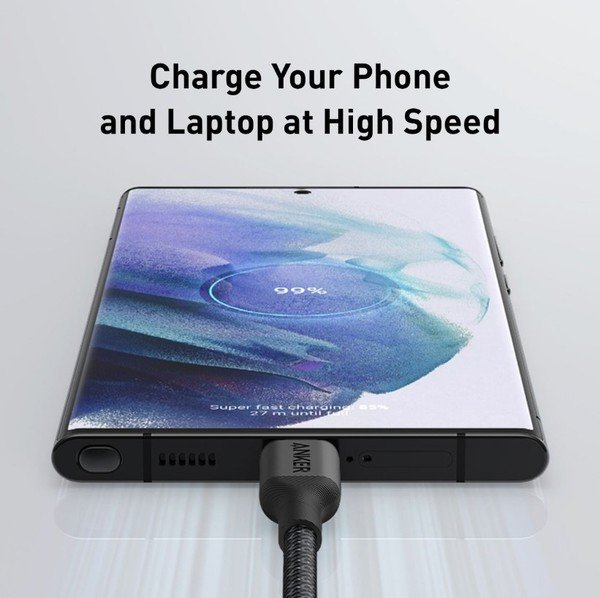 Кабель Anker 544 USB-C to USB-C – 1.8m 140W Bio-Nylon Black