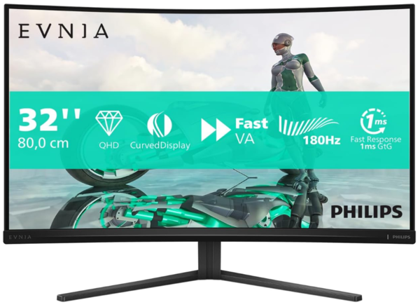 Монiтор 31.5″ Philips Evnia 32M2C3500L/00 Black