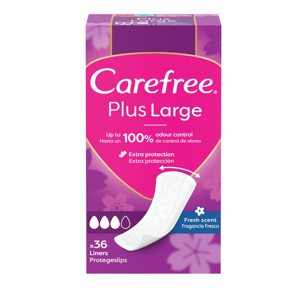 Щоденні прокладки Carefree Plus Large Fresh 36 шт. (3574661054995/3574661604770)