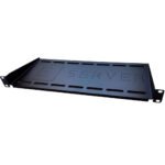 Полка 19″ Eserver 1U глуб. 300мм, цвет черный (PK-1U-300-B)
