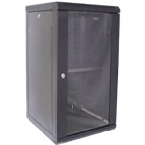 Шафа настінна Hypernet 18U 19″ 600×450 (WMNC-18U-FLAT-BLACK)