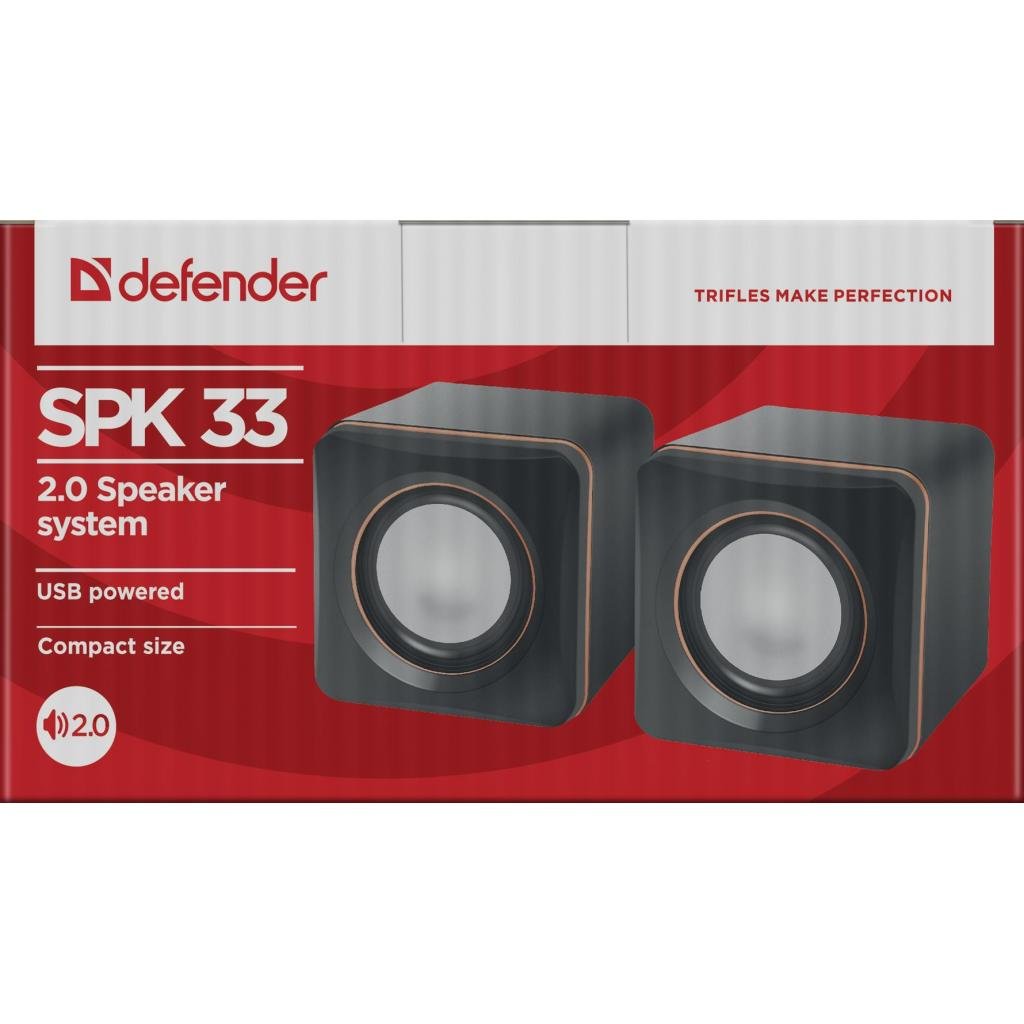Акустика Defender 2.0 SPK 33 5W USB Black (65633)