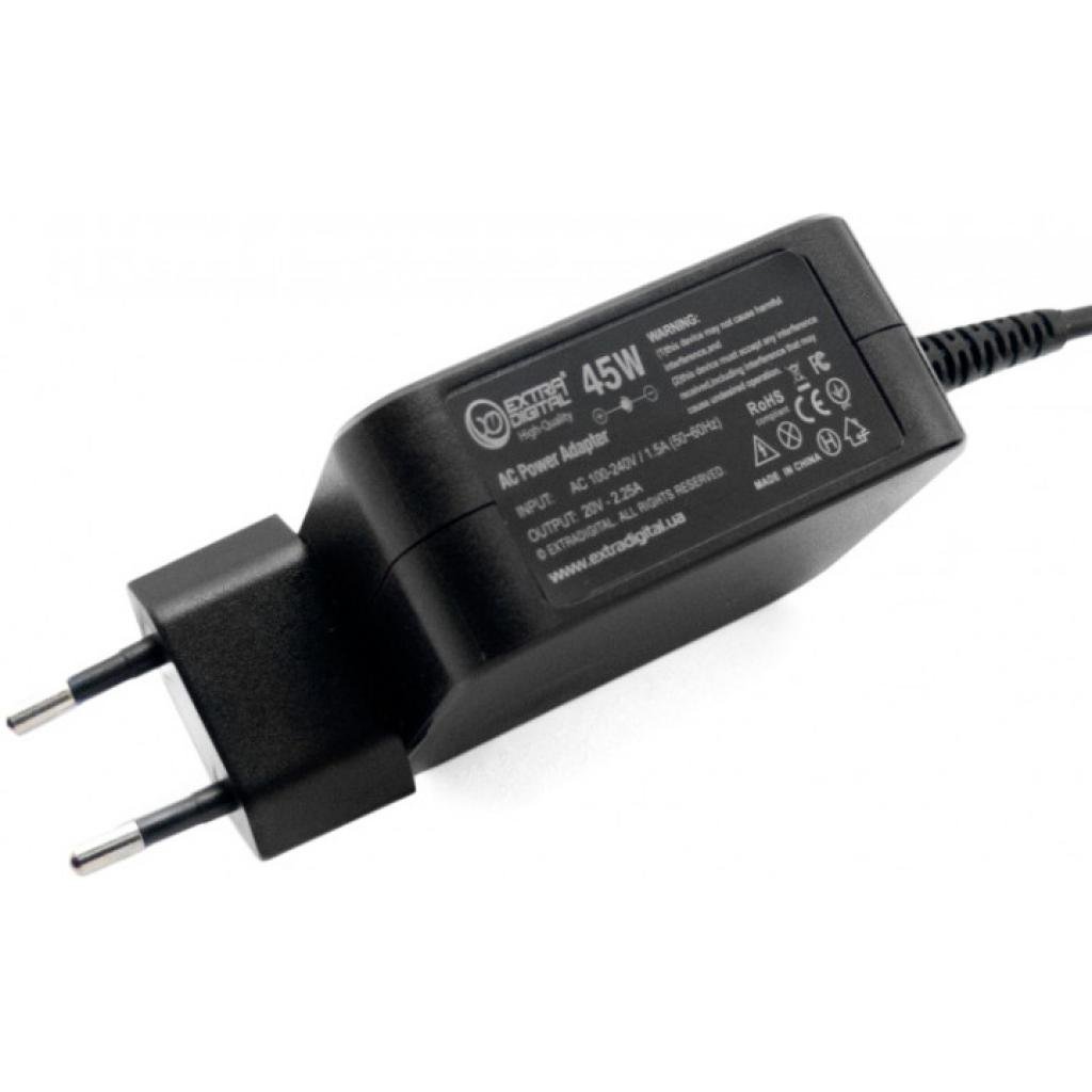 Блок живлення до ноутбуку Extradigital Lenovo 20V, 2.25A, 45W (4.0×1.7) High Quality (PSL3865)