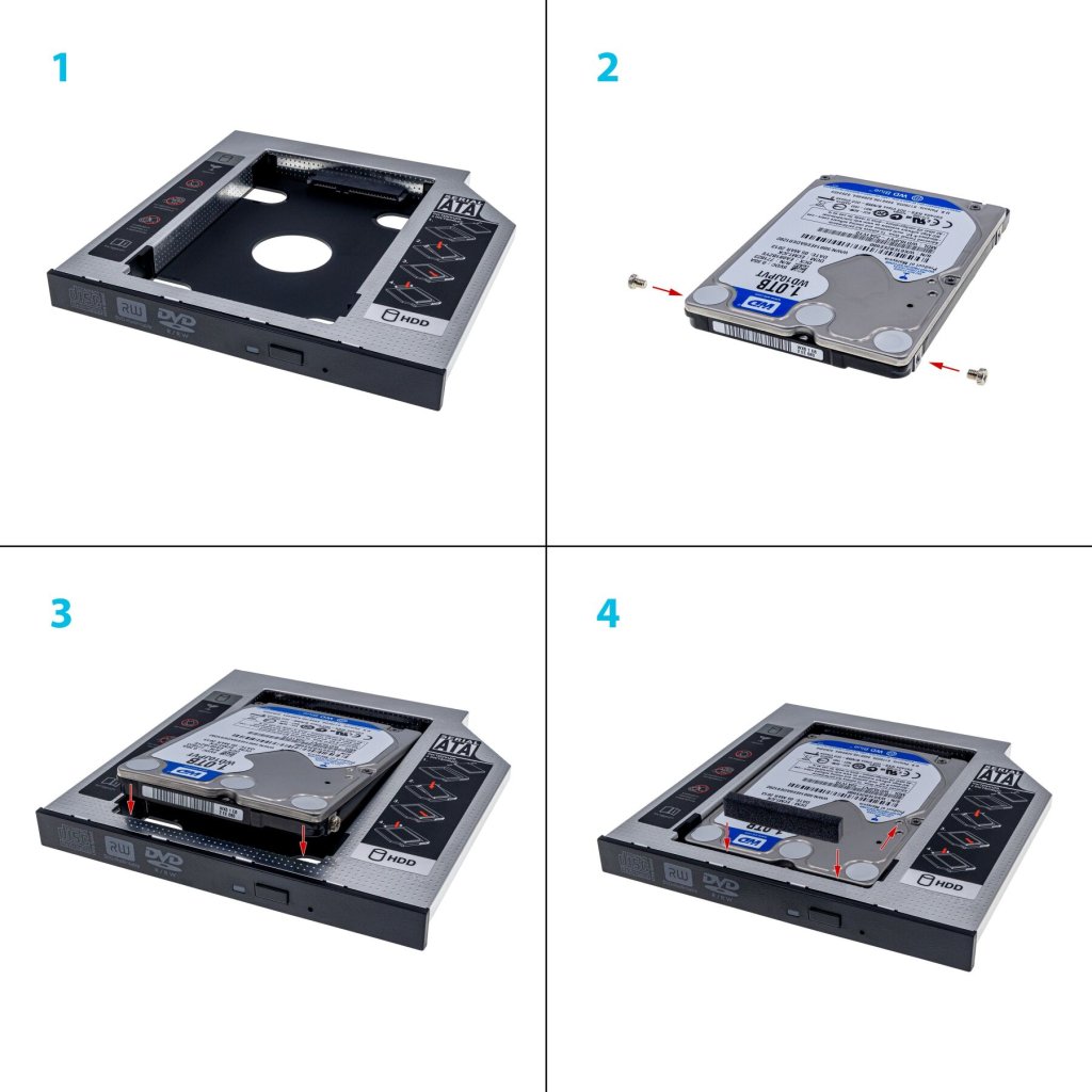 Фрейм-перехідник Grand-X HDD 2,5” SATA2/SATA3 (HDC-25С)