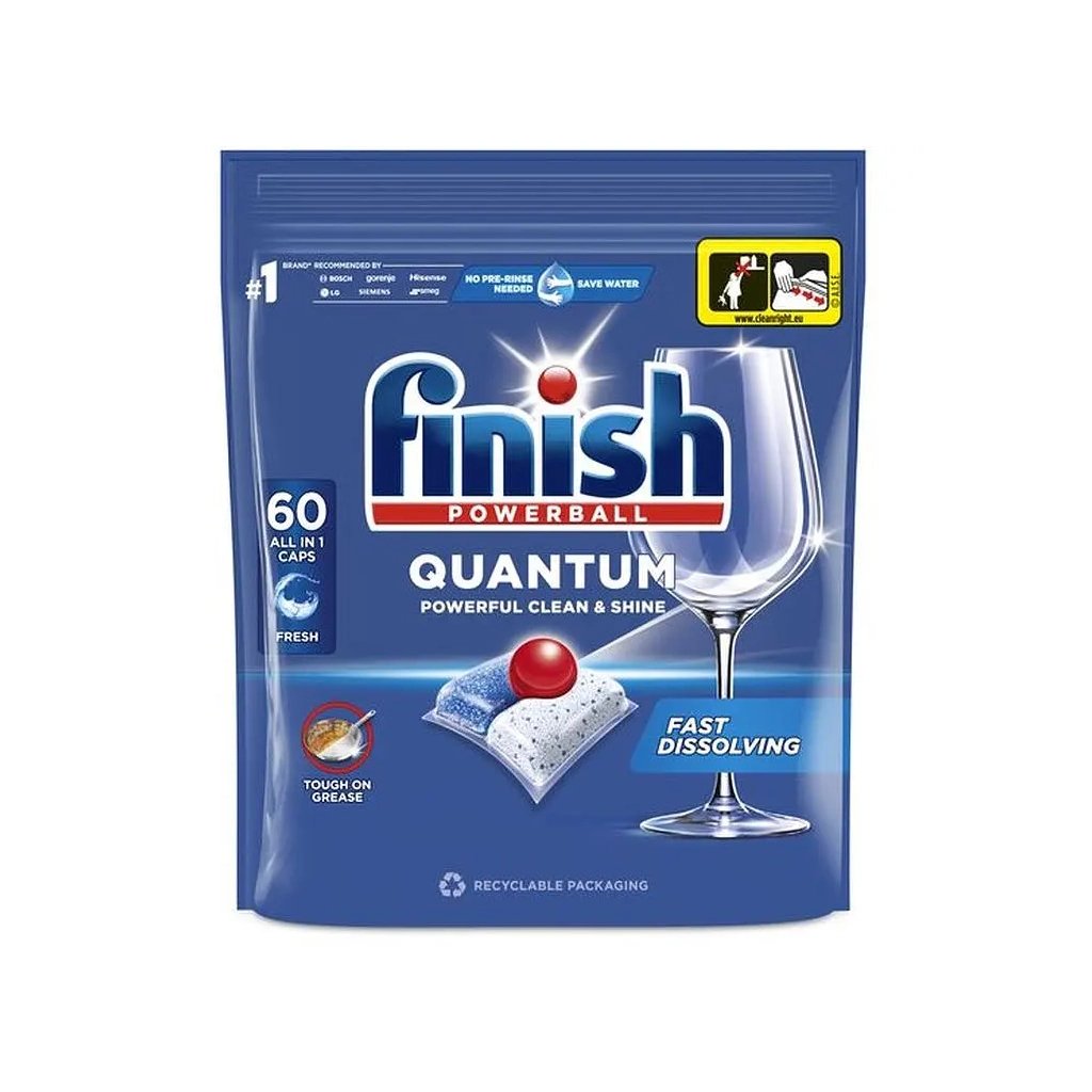Таблетки для посудомийних машин Finish Quantum All in 1 60 шт. (4002448144595/5908252004881)