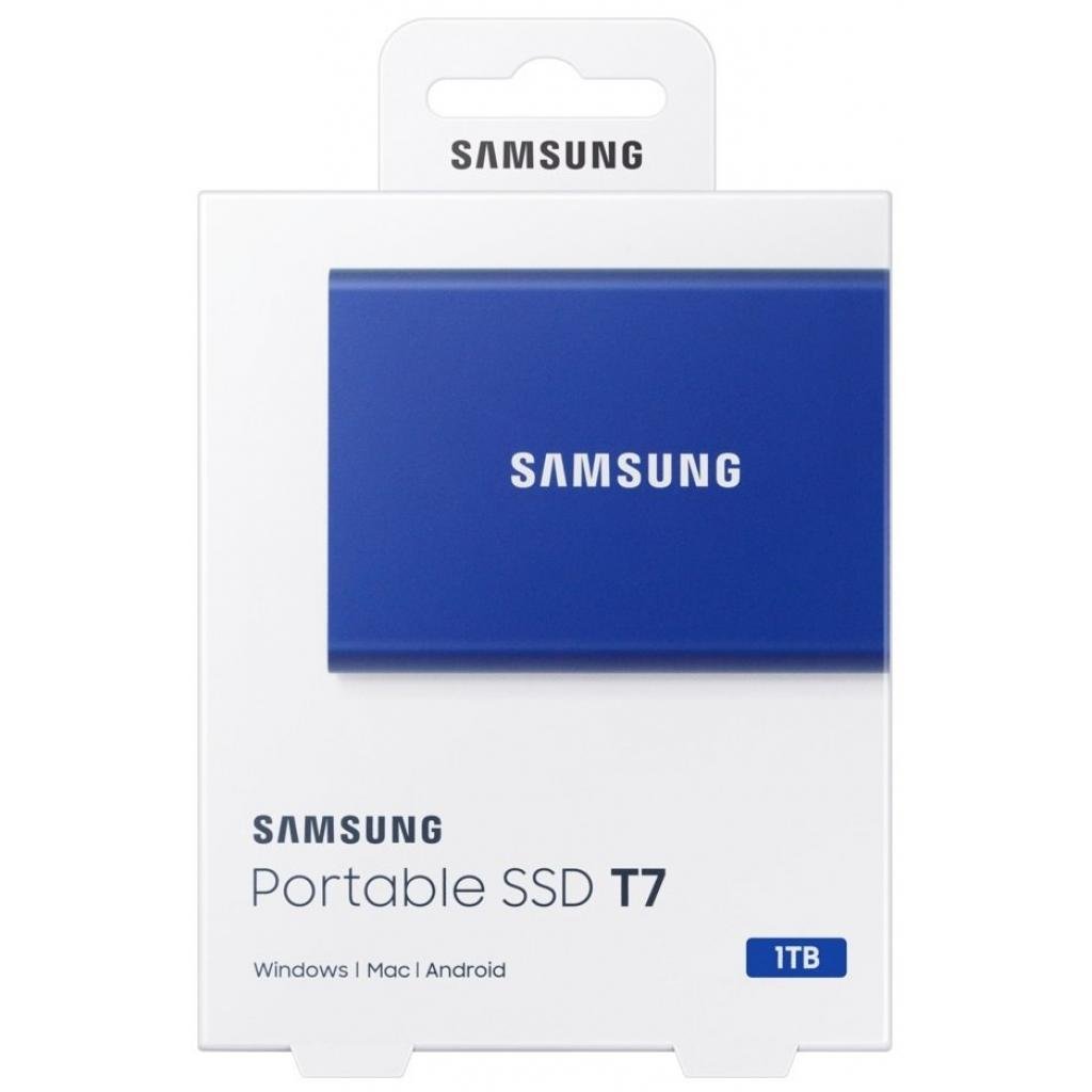 SSD накопичувач Samsung T7 1TB USB 3.2 GEN.2 Blue (MU-PC1T0H/WW)