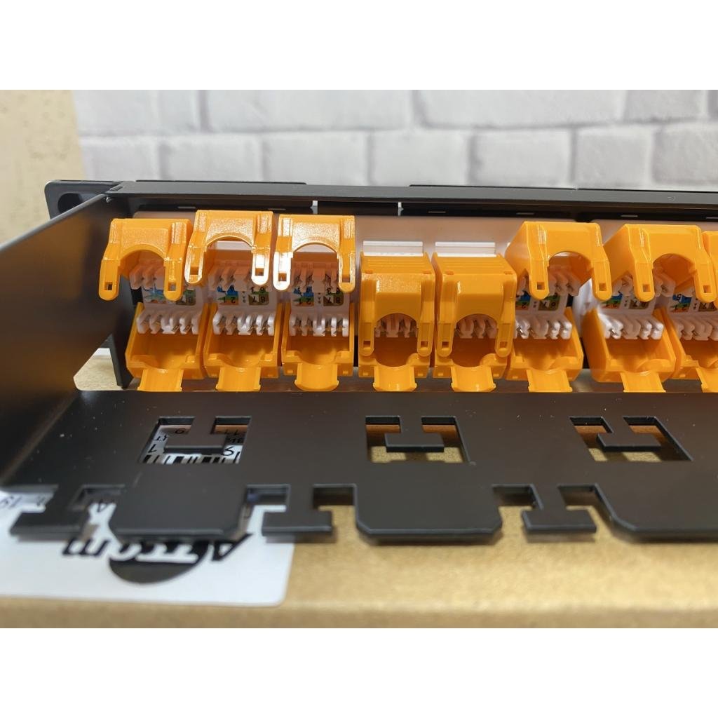 Патч-панель 19″ 24хRJ-45 UTP 1U cat.6, в зборі з Keystone, Organizer Atcom (P6148)