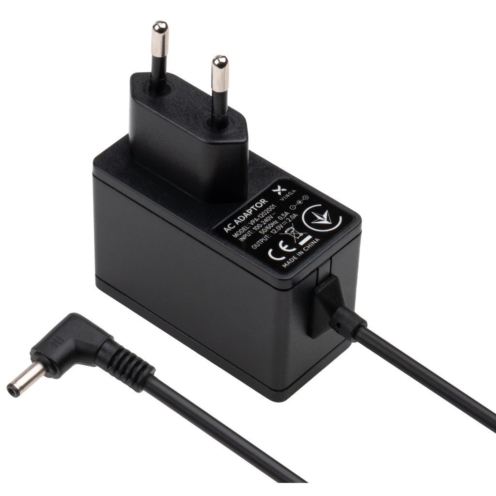 Блок живлення до ноутбуку Vinga 24W 12V 2.0А роз’єм 3.4*1.3, wall mount (VPA-1202001)