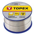 Припій для пайки Topex олов’яний 60%Sn, дрiт 0.7 мм,100 г (44E512)