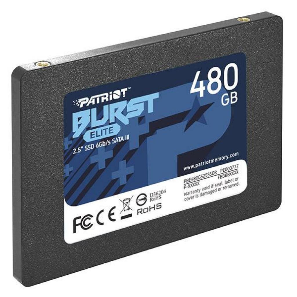 Накопичувач SSD 2.5″ 480GB Burst Elite Patriot (PBE480GS25SSDR)
